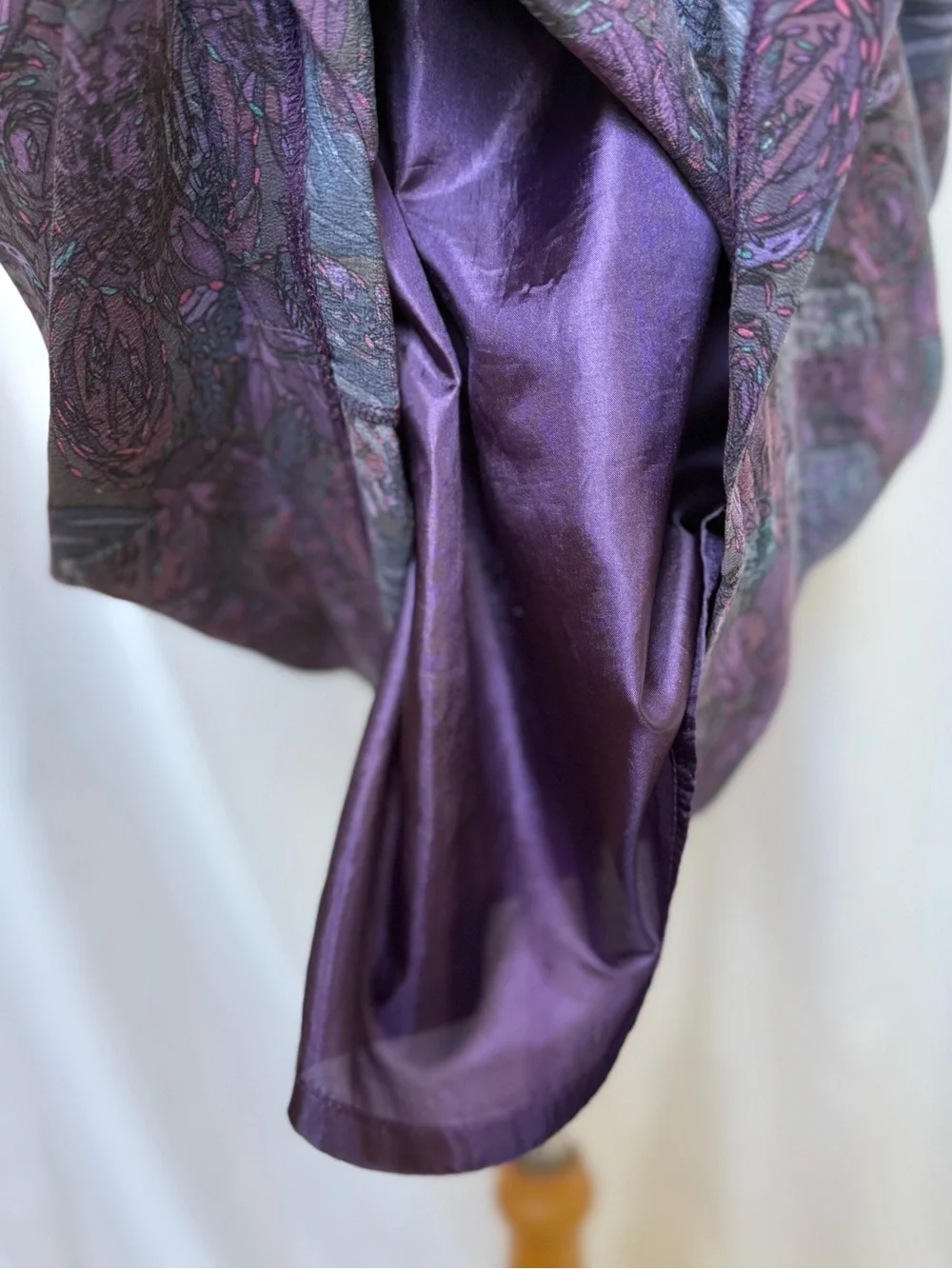 LIBERTY ART / LONDON 💯 Silk VTG Midi Boatneck Twist Detail Floral Dress - Picture 10 of 15